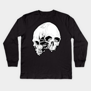 2 Head Skull Kids Long Sleeve T-Shirt